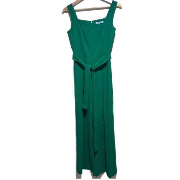ANTONIO MELANI Catherine Emerald Green Wide Leg Square Neck Jumpsuit - Picture 2 of 9